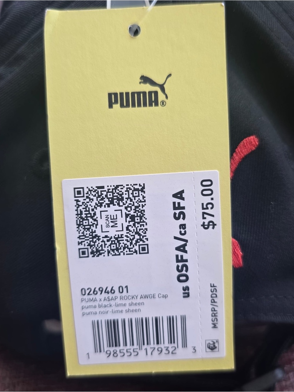 Puma x ASAP Rocky AWGE Racing SnapBack Hat Cap NWT - Picture 8 of 10